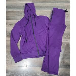 True Born Women's Purple Track‎ Jacket and Pant set size Large #P3